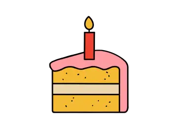 Easy Cake Slice Drawing Tutorial