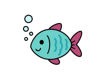 Easy Cute Fish Drawing Tutorial